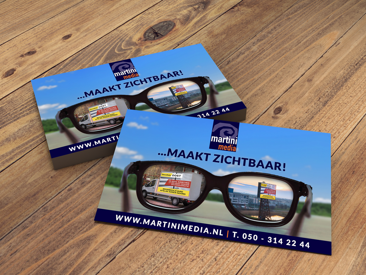 Impressie van visitekaartjes